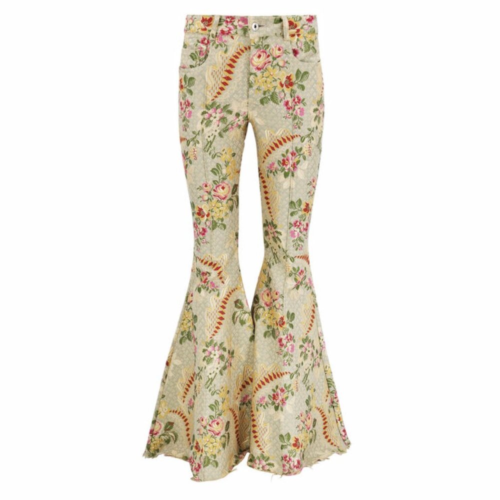 Marques'Almeida Brocade Extreme Flare Trousers